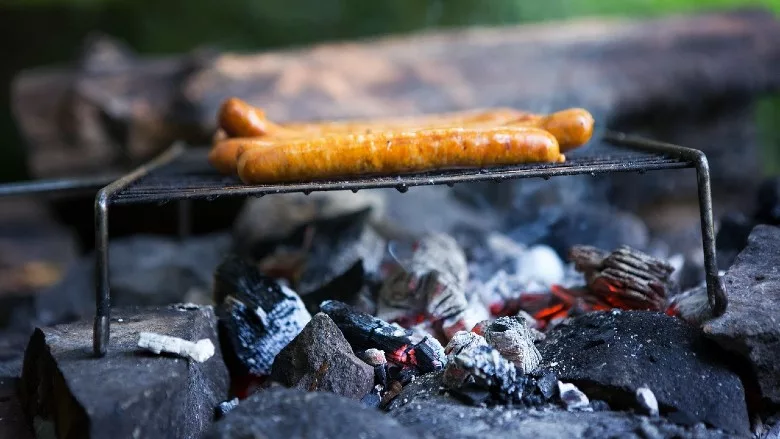 Meat on the grill