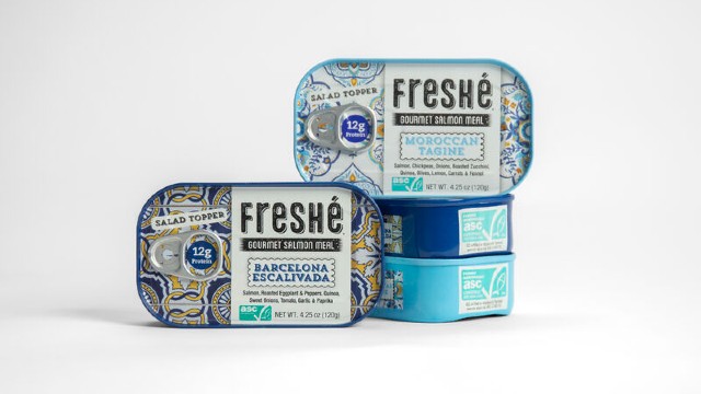 Freshè gourmet tinned salmon meals in Moroccan Tagine and Barcelona Escalivada flavor