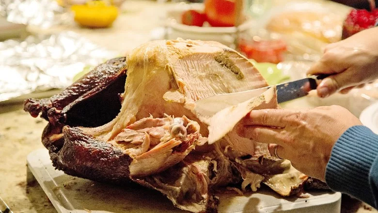 Thanksgiving turkey carving