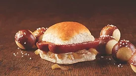 White Castle Cheddar Smoked Sausage Slider and Pretzel Nibblers