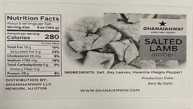 Ghanaianway African Food Salted Lamb (Koobi)