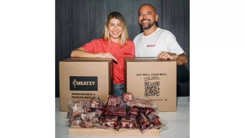 Meatzy's Alina Pisani, co-founder, and Jorge Arevalo, co-founder.