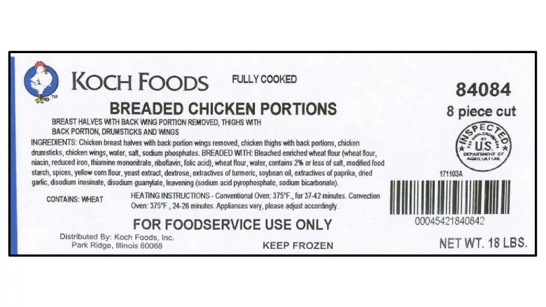 Koch Foods label
