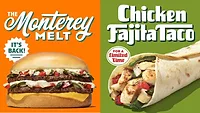 Whataburger Monterey Melt and Chicken Fajita Taco Whataburger Monterey Melt and Chicken Fajita Taco