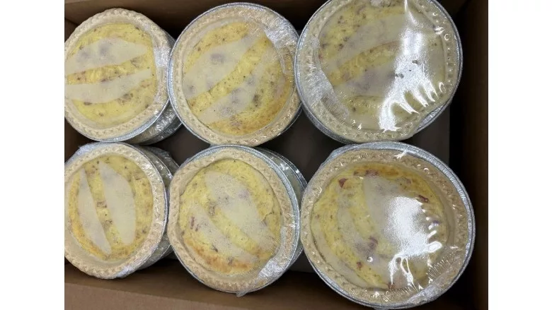 Recalled quiche products containing pork