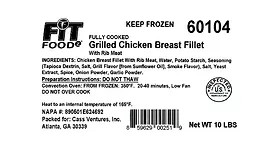 Suzanna’s Kitchen recalled chicken label