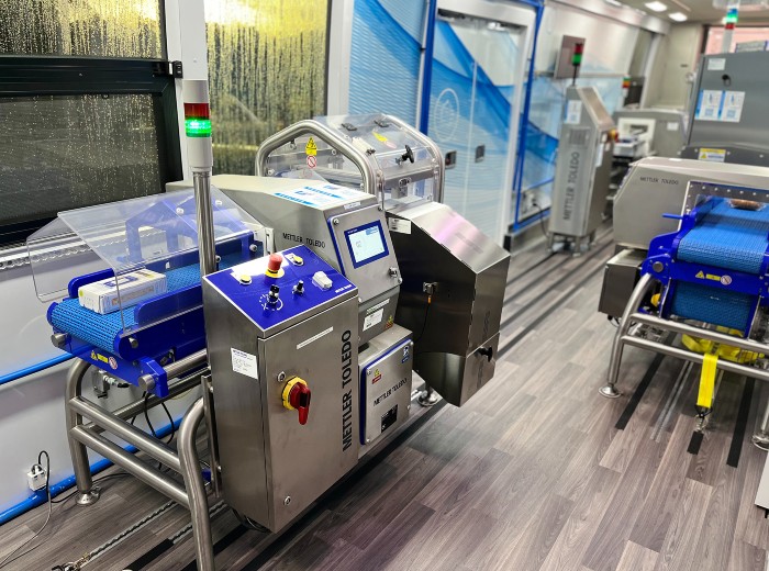 Interior of the Mettler Toledo Product Inspection Group demo bus