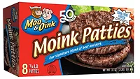 Moink Patties with 50th anniversary packaging