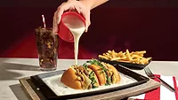Truffle Mushroom Burger with Alfredo Fondue Truffle Mushroom Burger with Alfredo Fondue