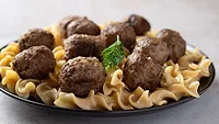 Teton Waters Ranch meatballs on pasta