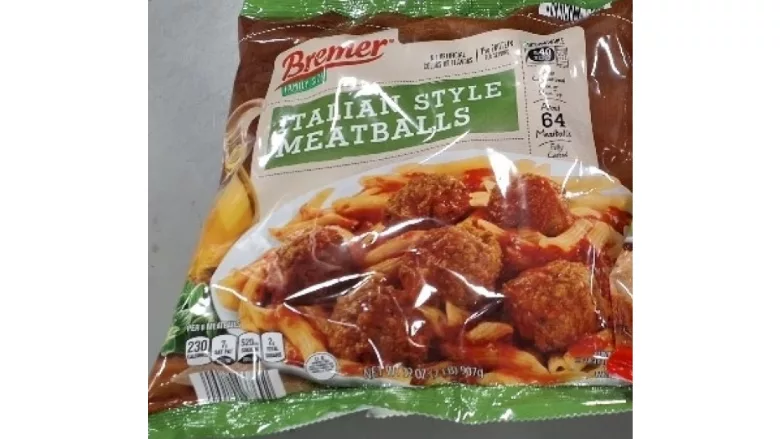 Ready-to-eat frozen meatball product