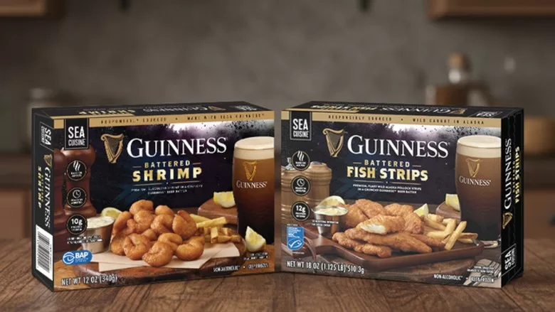 Sea Cuisine Guinness Battered Fish Strips and Shrimp products