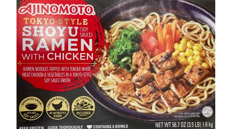 Recalled ramen product