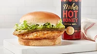 Freddy's Hot Honey Chicken Sandwich made with Mike's Hot Honey