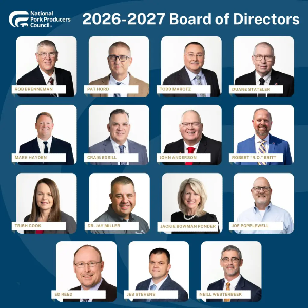 National Pork Producers Council Board of Directors 2026-2027
