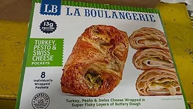 Frozen ready-to-eat turkey stuffed pastry product
