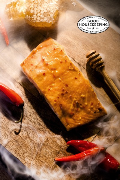 Hot Honey Smoke Roasted Atlantic Salmon carries the Good Housekeeping Seal.