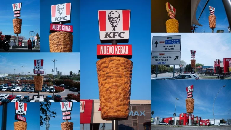 KFC turns its restaurant totems into giant kebabs