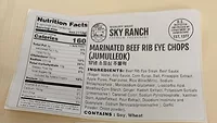 Raw beef product