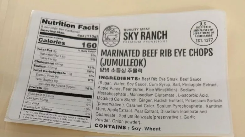 Raw beef product