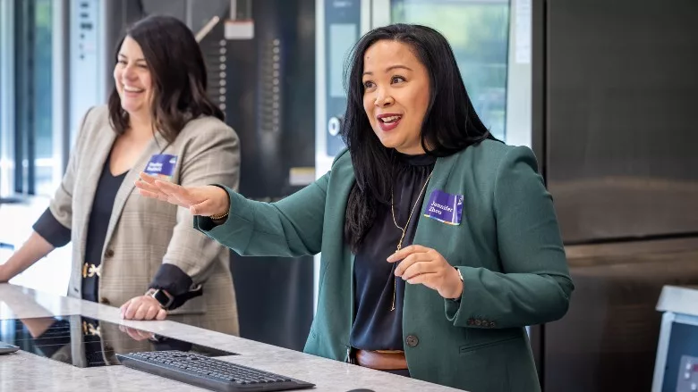 Left to right: ADM's Shelley Rudisill and Jennifer Zhou