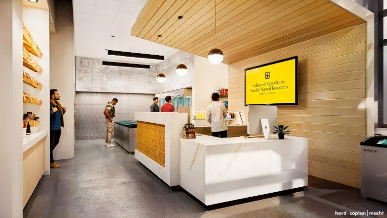 Meat market design rendering