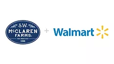 McClaren Farms and Walmart logos