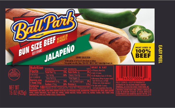 Ball Park Bun Size Jalapeno Beef Franks