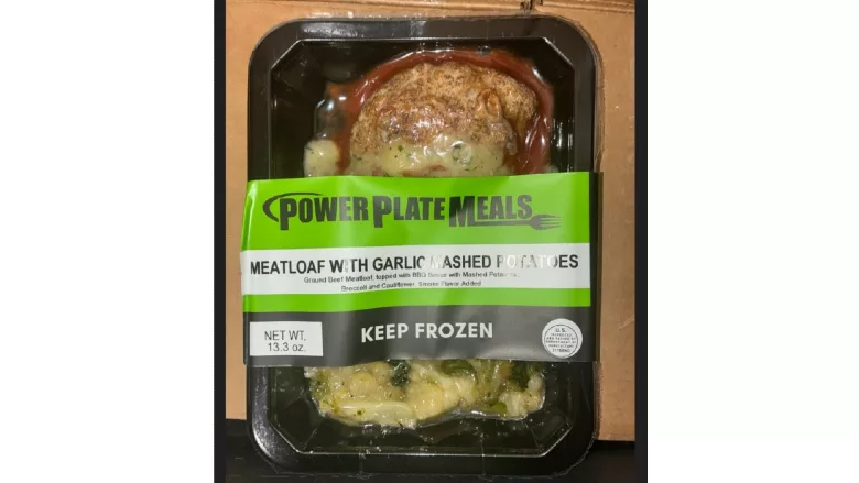 Recalled frozen meatloaf with garlic mashed potatoes product