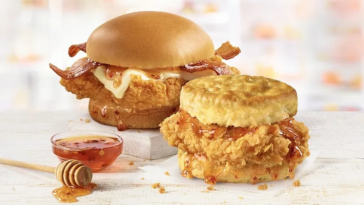 Hardee's hot honey platform Hardee's hot honey platform