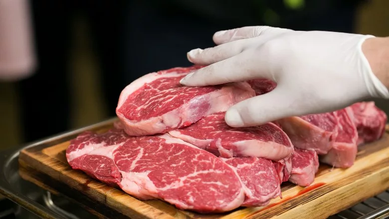 Close-up of raw beef
