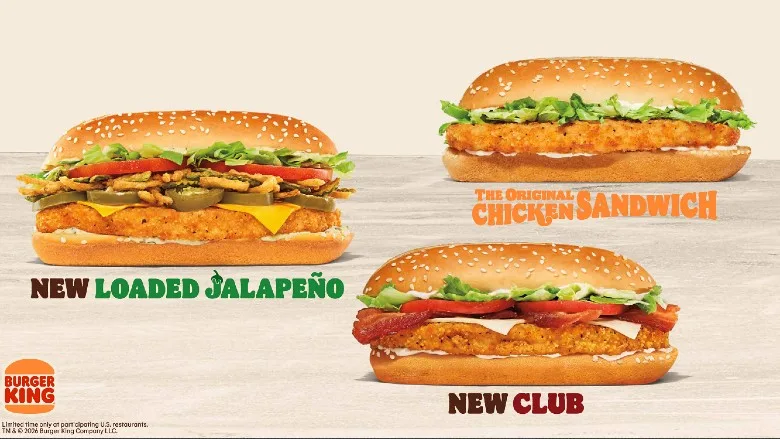 Burger King chicken sandwich lineup