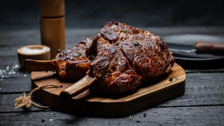 Grilled tomahawk steak