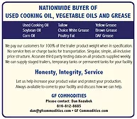 Nationwide Buyer of Used Cooking Oil, Vegetable Oils and Grease