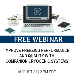 Improve Freezing Performance and quality with companion cryogenic systems