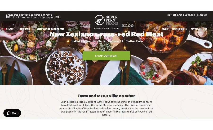 Silver Fern Farms website