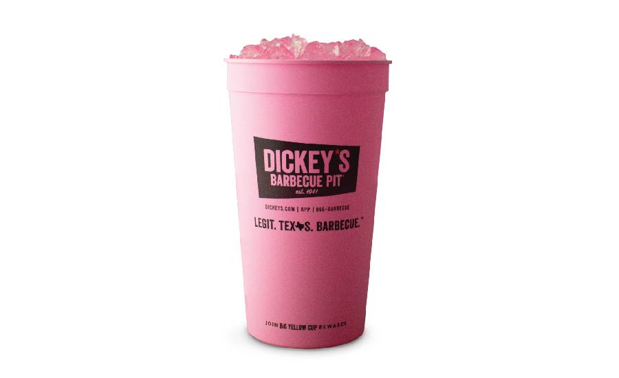 Dickey's Pink Big Yellow Cup