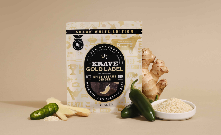 KRAVE partners with Shaun White to debut Gold Label Spicy Sesame Ginger Beef Jerky