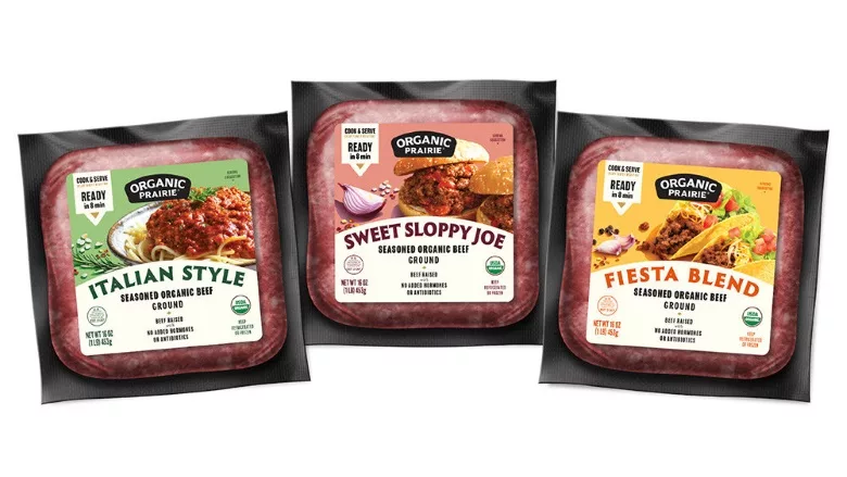 Organic Prairie launches ten-minute mealtime solution with organic seasoned ground beef