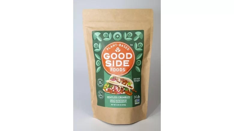Goodside Foods Meatless Crumbles, new shelf-stable plant-based protein powered by fermentation