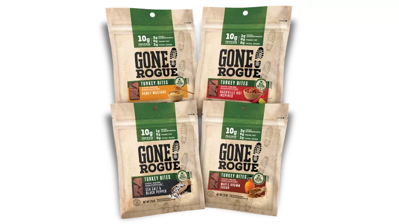 Gone Rogue All-Natural Turkey Bites now available at Earth Fare