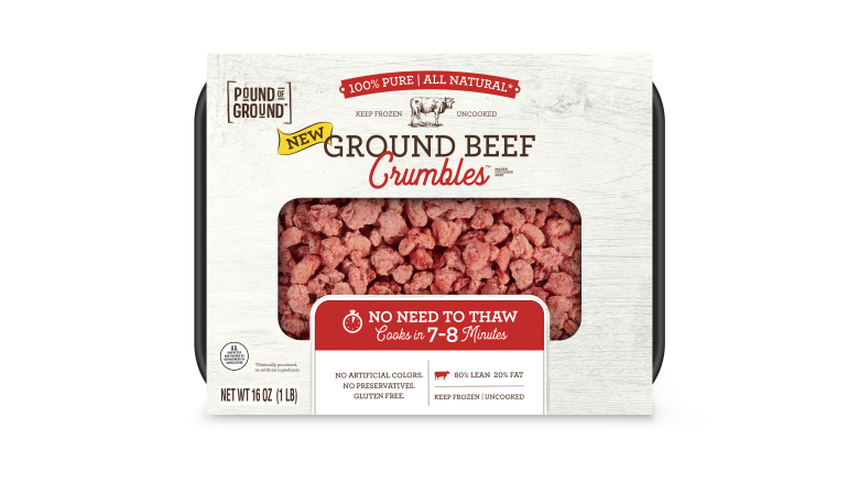 Pound of Ground Crumbles provides a better way to freeze ground beef