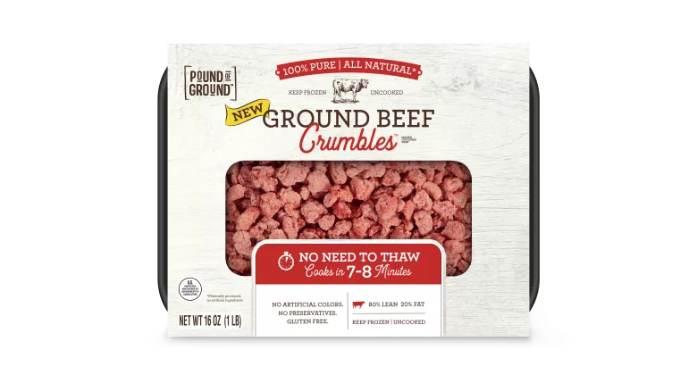 Pound of Ground Crumbles provides a better way to freeze ground beef