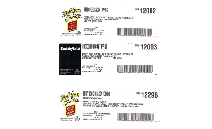 Ready-to-eat bacon topping product recalled due to possible foreign matter contamination