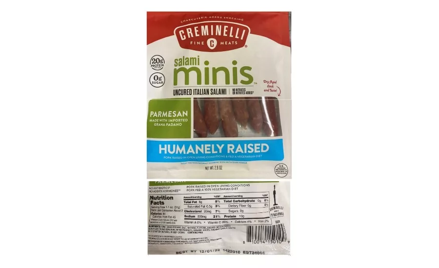 Parmesan salami sticks recalled due to misbranding and undeclared allergen