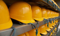 Hard hats help ensure worker safety in meat and poultry plants