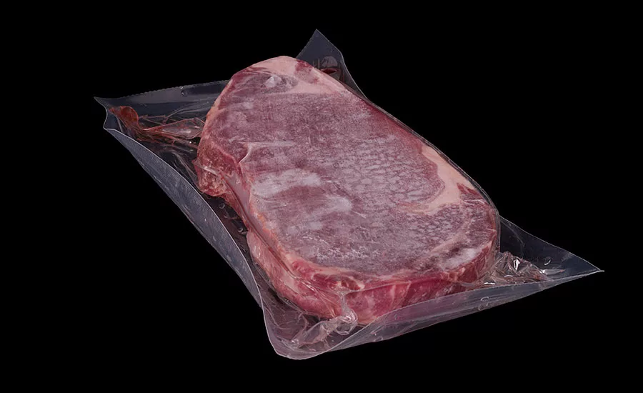 Dehydration, known as freezer burn, is a common result of temperature swings in frozen and refrigerated food
