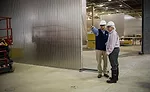 Frank Koekkoek Jr. and Andy Hanacek in the ready-to-eat (RTE) side of Butterball's new further-processing plant