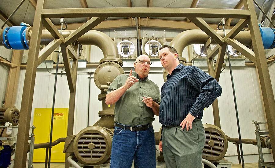 Dan Chaffee of Foster Farms with The National Provisioner's Andy Hanacek