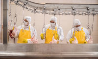 Meat and poultry operators should have guidelines for cleaning and sanitizing workplace apparel